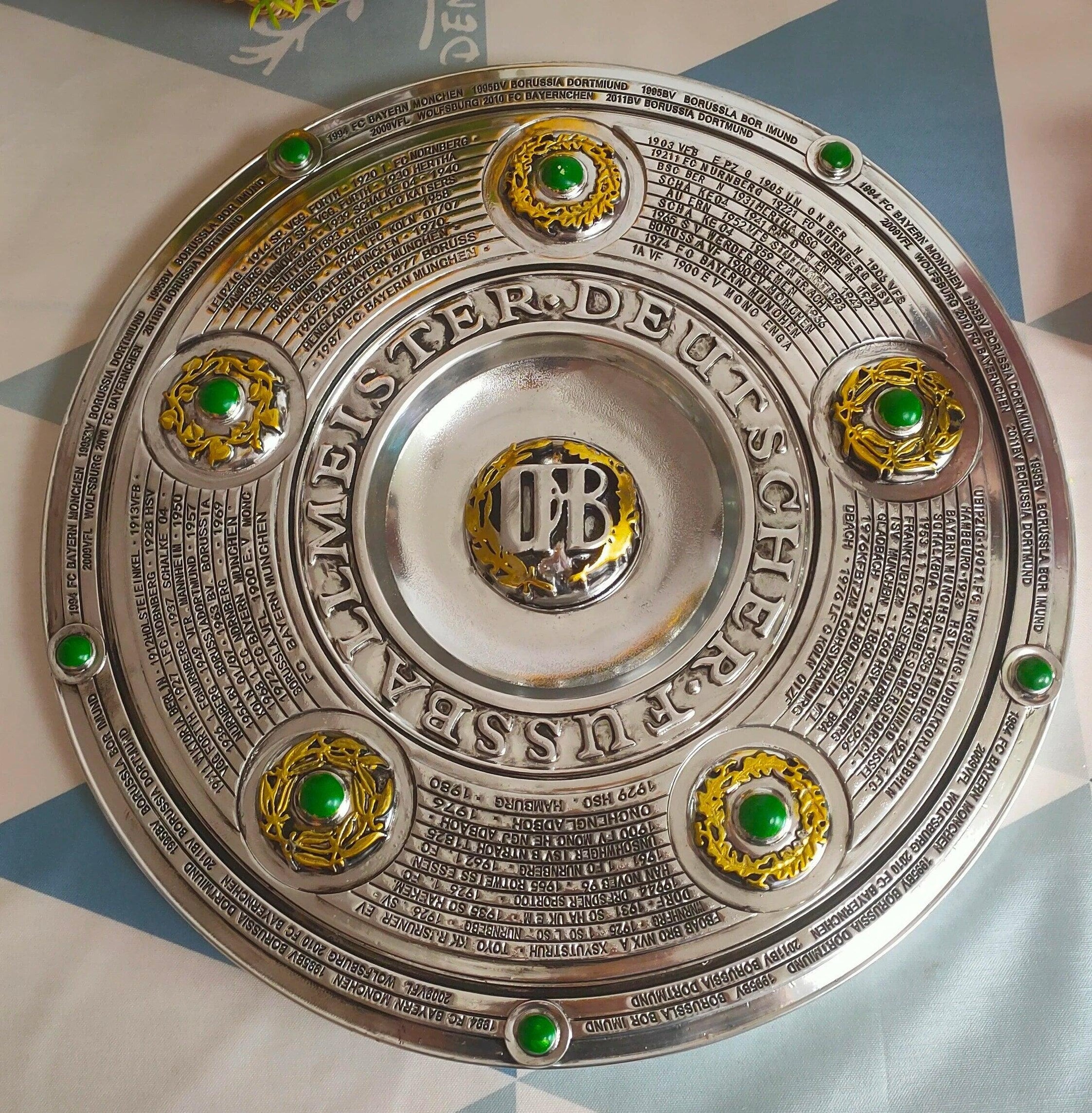 Bundesliga Meisterschale (Champions Bowl) Football 1:1 Replica Trophy ...