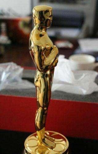 Golden Plated Metal 1:1 Oscar Statue Ornaments Trophy Awards