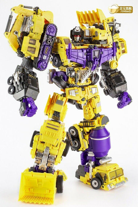 JINBAO Transformers Toys, 6IN1 50CM Oversize Movie Model KO Transformation G2 Yellow Devastator Model - ComplexExpress